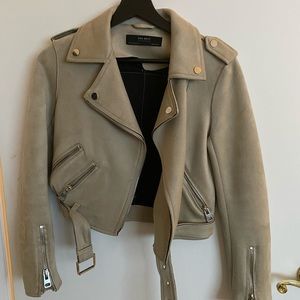 Zara Faux Suede Moto Jacket